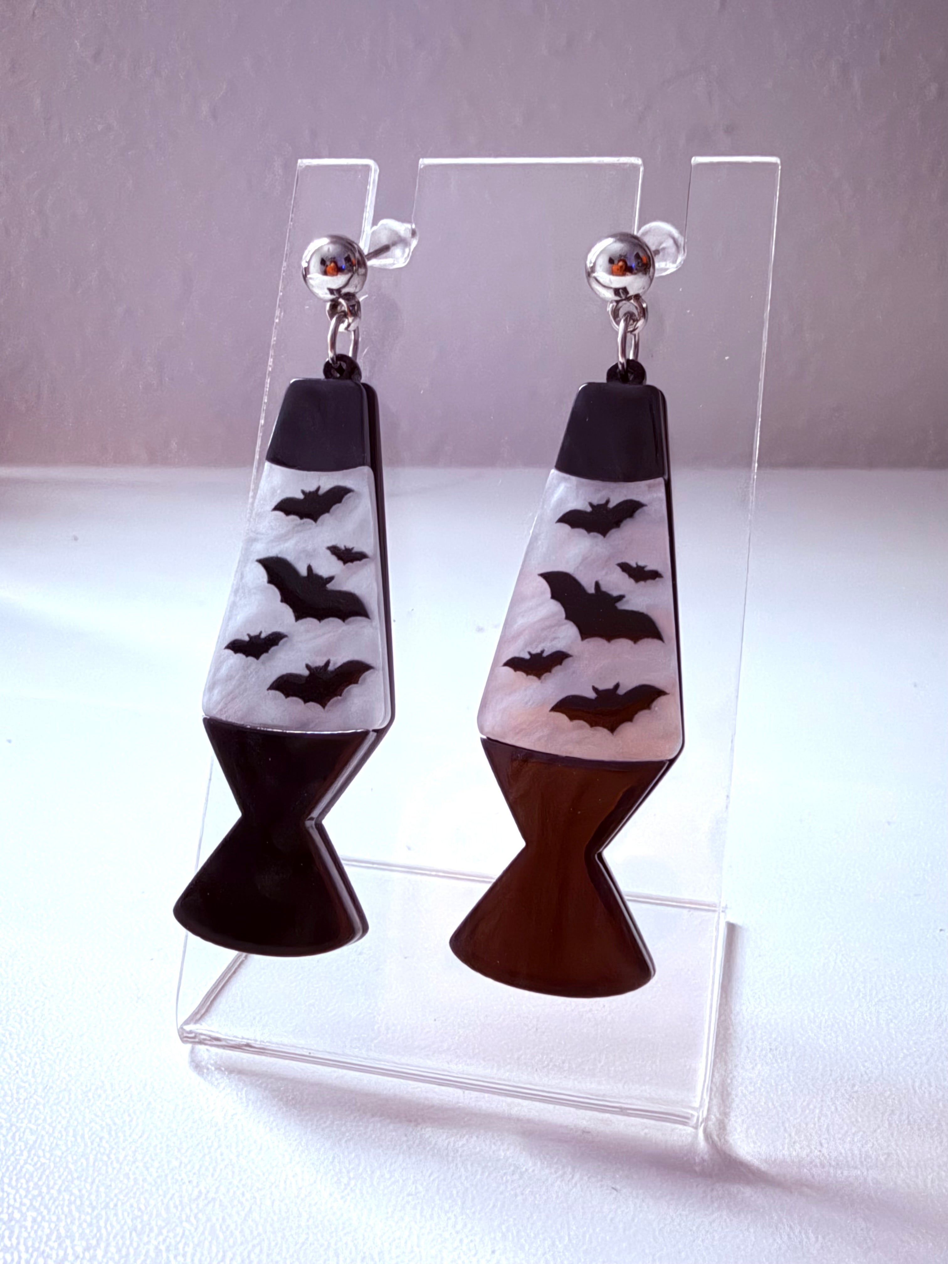 Bats Lava Lamp Earrings