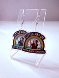 Acrylic Little Ray of Pitch Black Sunshine Earrings